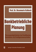 Cover: Bankbetriebliche Planung - Springer Gabler