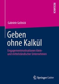 Abbildung von: Geben ohne Kalkül - Springer Gabler