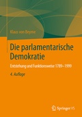 Cover: Die parlamentarische Demokratie - Springer VS