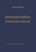 Cover: Betriebswirtschaftliche Kosteninformationen - Springer Gabler