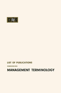 Abbildung von: List of Publications Concerning Management Terminology - Springer Gabler