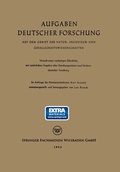 Cover: Aufgaben Deutscher Forschung - VS Verlag f&uuml;r Sozialwissenschaften