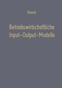 Cover: Betriebswirtschaftliche Input-Output-Modelle - Springer Gabler
