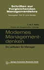Cover: Modernes Managementdenken - Springer Gabler