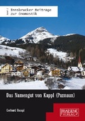 Cover: Das Namengut von Kappl (Paznaun) - Praesens Verlag