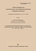 Cover: Anwendung der thermomagnetischen Analyse zum Studium des Umwandlungsverhaltens von Eisenwerkstoffen im Temperaturbereich von -150&deg;C bis +1500&deg;C - VS Verlag f&uuml;r Sozialwissenschaften
