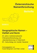 Cover: Geographische Namen - Vielfalt und Norm - Praesens Verlag
