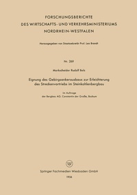 Abbildung von: Eignung des Gebirgsankerausbaus zur Erleichterung des Streckenvortriebs im Steinkohlenbergbau - VS Verlag für Sozialwissenschaften