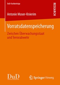 Abbildung von: Vorratsdatenspeicherung - Springer Vieweg
