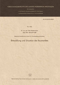 Abbildung von: Entwicklung und Situation des Baumarktes - VS Verlag für Sozialwissenschaften