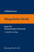 Cover: B&uuml;rgerliches Recht VII. Internationales Privatrecht - Springer