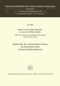 Cover: Studien &uuml;ber den respiratorischen Totraum bei k&ouml;rperlicher Arbeit und bei k&uuml;nstlicher Beatmung - VS Verlag f&uuml;r Sozialwissenschaften
