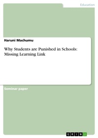 Bild: Why Students are Punished in Schools: Missing Learning Link - GRIN Verlag