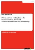 Cover: Dokumentation der Ergebnisse der Situationsanalyse "Sport und Rechtsextremismus im Land Brandenburg" - Grin Verlag