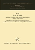 Bild: &Uuml;ber die Ultraschall-Extinktion in Suspensionen und ihre Anwendung zur Messung geringer Konzentrationen - VS Verlag f&uuml;r Sozialwissenschaften