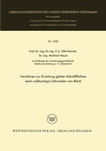Cover: Verfahren zur Erzielung glatter Schnittfl&auml;chen beim vollkantigen Schneiden von Blech - VS Verlag f&uuml;r Sozialwissenschaften