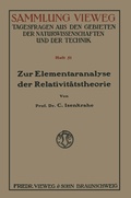 Cover: Zur Elementaranalyse der Relativit&auml;tstheorie - Vieweg+Teubner Verlag