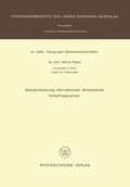 Cover: Standardisierung internationaler afrikanischer Verkehrssprachen - VS Verlag f&uuml;r Sozialwissenschaften