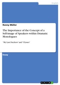 Cover: The Importance of the Concept of a Self-image of Speakers within Dramatic Monologues - GRIN Verlag