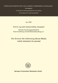 Cover: Die Grenzen der Umformung d&uuml;nner Bleche mittels elastischer Druckmittel - VS Verlag f&uuml;r Sozialwissenschaften