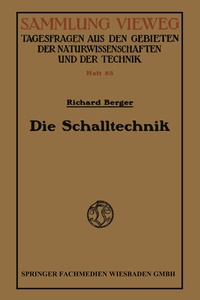 Enlarge image Cover: Die Schalltechnik - Vieweg+Teubner Verlag