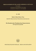 Cover: Die Standorte der westdeutschen Papierindustrie - VS Verlag f&uuml;r Sozialwissenschaften