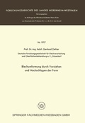 Cover: Blechumformung durch Vorziehen und Nachschlagen der Form - VS Verlag f&uuml;r Sozialwissenschaften