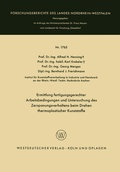 Cover: Ermittlung fertigungsgerechter Arbeitsbedingungen und Untersuchung des Zerspanungsverhaltens beim Drehen thermoplastischer Kunststoffe - VS Verlag f&uuml;r Sozialwissenschaften