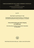 Cover: Interpretationsleistungen beim Umgang mit Schiffsradar - VS Verlag f&uuml;r Sozialwissenschaften