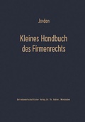 Cover: Kleines Handbuch des Firmenrechts - Springer Gabler