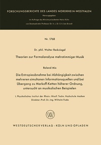 Abbildung von: Theorien zur Formalanalyse mehrstimmiger Musik - VS Verlag für Sozialwissenschaften