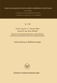 Abbildung von: Untersuchung an Meßsteuerungen - VS Verlag für Sozialwissenschaften