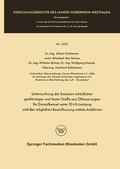 Cover: Untersuchung der Emission sch&auml;dlicher gasf&ouml;rmiger und fester Stoffe aus &Ouml;lfeuerungen f&uuml;r Dampfkessel unter 10 t/h Leistung und der m&ouml;glichen Beeinflussung mittels Additiven - VS Verlag f&uuml;r Sozialwissenschaften
