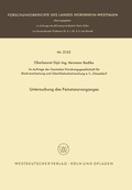 Cover: Untersuchung des Feinstanzvorganges - Vieweg+Teubner Verlag