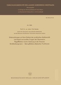 Cover: Untersuchungen auf dem Gebiet der praktischen Mathematik und damit verwandter Fragen der Geometrie - Vieweg+Teubner Verlag