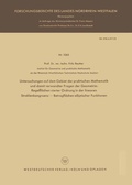 Cover: Untersuchungen auf dem Gebiet der praktischen Mathematik und damit verwandter Fragen der Geometrie - Vieweg+Teubner Verlag