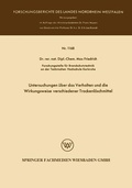 Cover: Untersuchungen &uuml;ber das Verhalten und die Wirkungsweise verschiedener Trockenl&ouml;schmittel - VS Verlag f&uuml;r Sozialwissenschaften