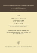 Cover: Untersuchungen &uuml;ber das Verhalten von Schwerwerkzeugmaschinen unter statischer und dynamischer Belastung - VS Verlag f&uuml;r Sozialwissenschaften