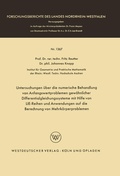 Cover: Untersuchungen &uuml;ber die numerische Behandlung von Anfangswertproblemen gew&ouml;hnlicher Differentialgleichungssysteme mit Hilfe von LIE-Reihen und Anwendungen auf die Berechnung von Mehrk&ouml;rperproblemen - Vieweg+Teubner Verlag
