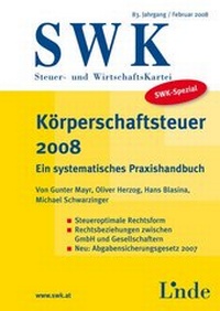 Abbildung von: SWK-Spezial Körperschaftsteuer 2008 - Linde
