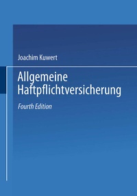 Abbildung von: Allgemeine Haftpflichtversicherung - Springer Gabler