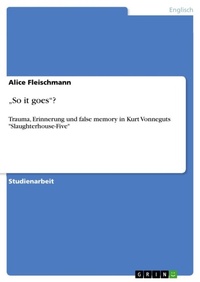 Enlarge image Cover: "So it goes"? - GRIN Verlag