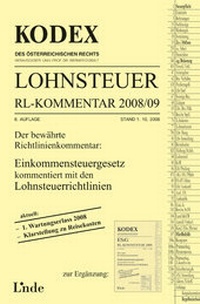 Abbildung von: KODEX Lohnsteuer Richtlinien-Kommentar 2008/09 - Linde
