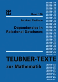 Enlarge image Cover: Dependencies in Relational Databases - Vieweg+Teubner Verlag