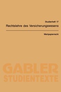Cover: Wertpapierrecht - Springer Gabler