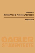 Cover: Wertpapierrecht - Springer Gabler