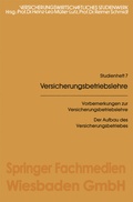 Cover: Vorbemerkungen zur Versicherungsbetriebslehre - Springer Gabler