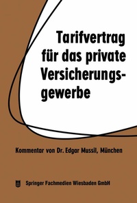 Abbildung von: Tarifvertrag für das private Versicherungsgewerbe - Springer Gabler