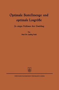 Abbildung von: Optimale Bestellmenge und optimale Losgröße - Springer Gabler