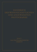 Cover: Das Photographische Objektiv - Springer